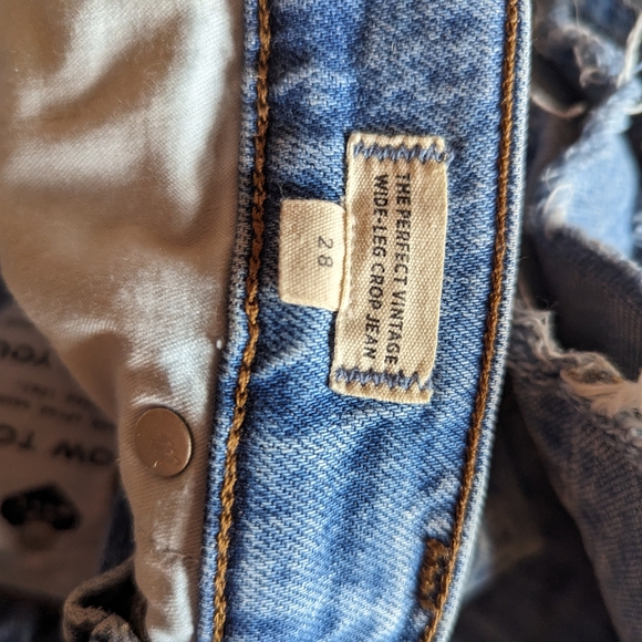 Madewell Perfect Vintage Wide Leg Crop Jeans - Picture 2 of 2